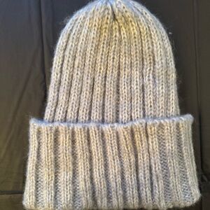 Express Light Gray Knit Hat Like NEW
